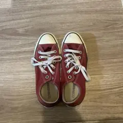 コンバース 赤 レッド　ローカット スニーカー