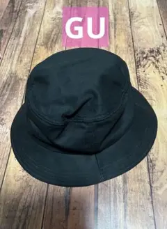 美品⚫︎GU ジーユー　大人　バケハ　バケットハット　ブラック　帽子