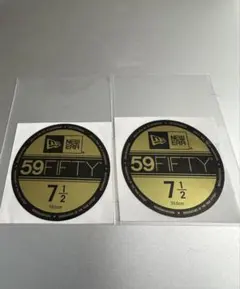 【NEWERAニューエラステッカー／即納・24時間以内発送】59fifty1/2