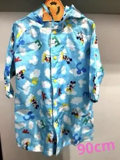 Disneyミッキーマウス柄のレインコート　外袋付き　男の子　ベビー　キッズ雨具