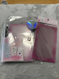 とうめいシールバインダー　とうめいシールシート　2点セット　ピンク　クーリア