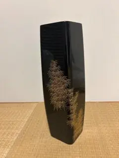 輪島塗 竹林 花器 花瓶 黒 金蒔絵 高さ約30cm 箱付 漆器 輪島塗 竹林 花器 花瓶 黒 金蒔絵 高さ約30cm 箱付 漆器 - メルカリ