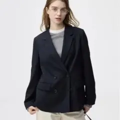 GU ダブルブレストジャケットZ ブラック　S