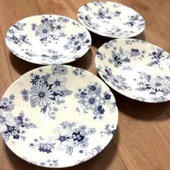 美濃焼　有古窯 花柄　お皿　ブルー系のサムネイル