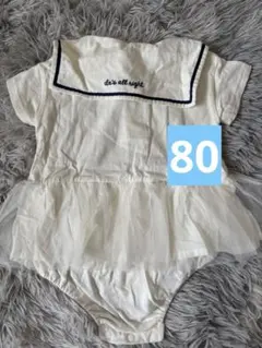セーラー襟ロンパース 80センチ