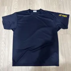 ☆ヨネックス☆スポーツウェア　スポーツTシャツ　ネイビーカラー　男女兼用Ｌサイズのサムネイル
