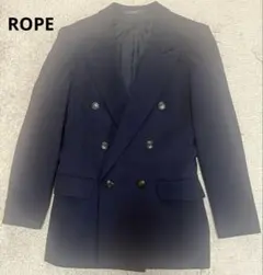 ネイビー ダブル、プリーツスカートスーツ