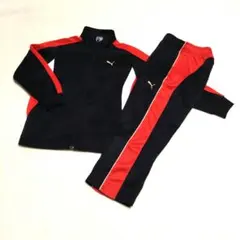 Puma ジャージ 黒/赤 上130下120
