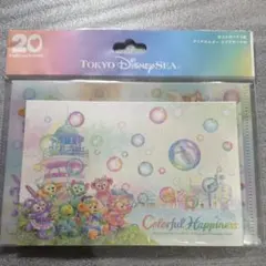 ポストカード　カラフルハピネス　ダッフィー＆フレンズ20周年　クリアホルダー