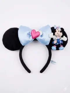 【激レア】ディズニー カチューシャ ミニー ぬいぐるみ付き ブルー ハート