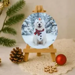 【送料無料❣️】グレートピレニーズ防水ステッカー 雪だるま