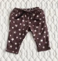 【BREEZE】ブラウン 星柄 裏起毛パンツ