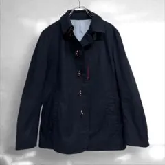 NOLLEY'S ノーリーズ　ステンカラーコート　アウタージャケット　紺L（B2