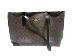COACH コーチ シグネチャー トートバッグ ブラウン 大容量 レディース