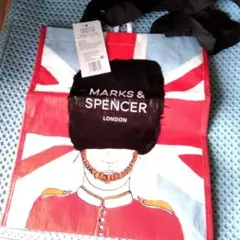 MARKS & SPENCER 限定デザインウーブントートバッグ！タグ付き新品！