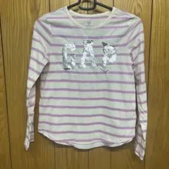 GAP スパンコール付きボーダーロンT 150