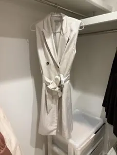 H&M ベージュ リネンベスト