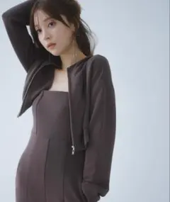 スナイデル　パーカー×カットオールインワンセット　ブラウン　0