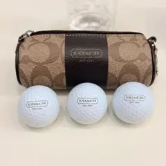 COACH ゴルフボール3個　ケース