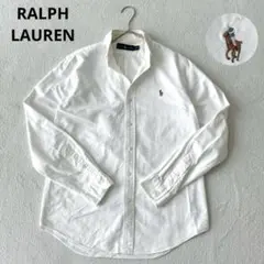 Ralph Lauren クラシックフィット BDシャツ 白 ポニー刺繍 L相当