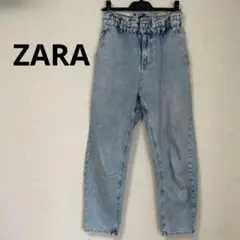 ZARA レディース ライトブルー ハイウエストデニムパンツ
