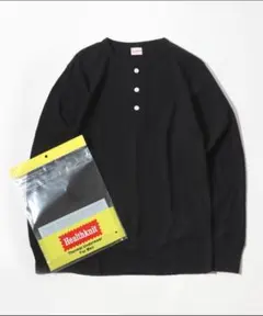 Healthknit(ヘルスニット)Mサイズ ワッフル ヘンリーネック サーマル