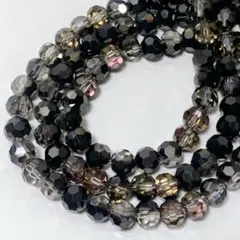 T*e様 bm428/SALE！ガラスビーズ◇キラキラ多面カット　3連