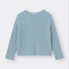 ライトヘアリーボクシーセーターQ ブルー