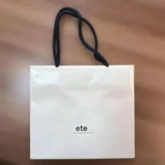 ete ショッピングバッグ ホワイト　紙袋のサムネイル