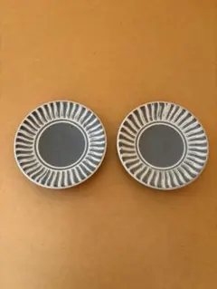 【2枚セット】小石原焼 3寸皿 豆皿 グレー マット 伝統工芸品