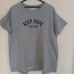 coen ロゴプリント 半袖Tシャツ グレーのサムネイル