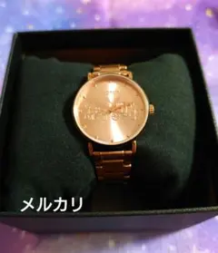 【ほぼ未使用】コーチ 腕時計 ペリー ローズゴールド 稼動中 美品