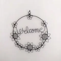 ワイヤークラフト ワイヤーアート ハンドメイド 桜の幸運ミニリース