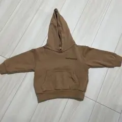 ミキハウス フード付きトレーナー ブラウン