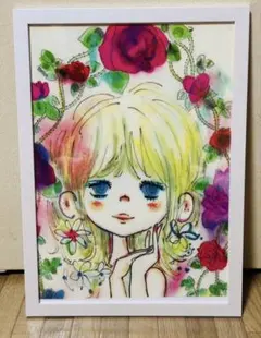 水森亜土 油彩(原画) Rose room F10号 - メルカリ