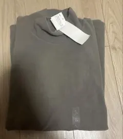 新品 ユニクロ ヒートテック フリース モックネックT 長袖　グレー L