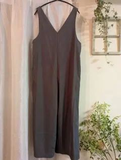 HK WORKS LONDON グレー Vネック ノースリーブ オールインワン