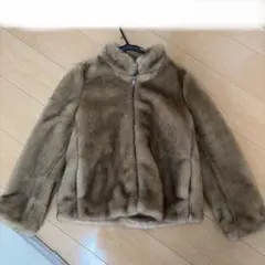 ZARA trf collection フェイクファーコート ブラウン Sのサムネイル