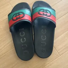 【美品】グッチGUCCI★赤緑 スライドサンダル