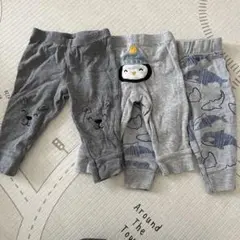 ベビー服 パンツ 3点セット グレー