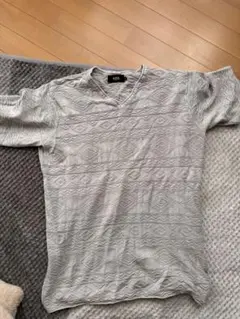 AZUL グレー 幾何学模様 半袖シャツ XL