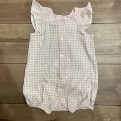 Ralph Lauren ピンクチェックロンパース 6M