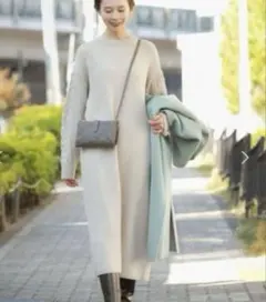 アーバンリサーチロッソ）のケーブルスリーブニットワンピースです。