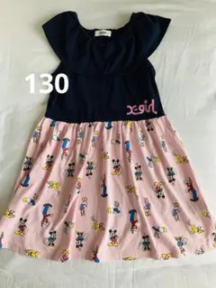 X-girl stages ディズニーコラボ　ワンピース　130