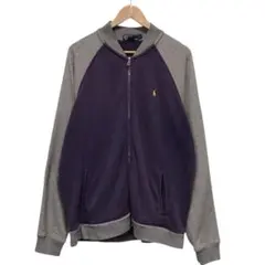 90s POLO ラルフローレン　ビンテージフルジップスウェット　フェード　Lのサムネイル