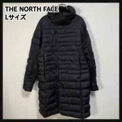【ノースフェイス】ロングダウンコート　黒ブラック　US規格　無地ロゴ無し４K