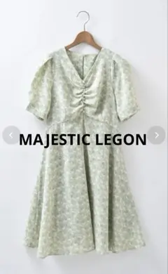 MAJESTIC LEGON レディフラワーミニワンピ グリーン Mサイズのサムネイル