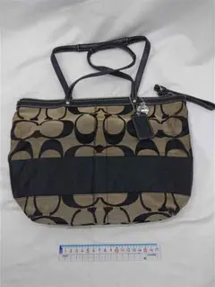 ■コーチ シグネチャー トートバッグ ブラック系 レディース