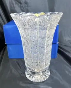 ボヘミアクリスタル 船形ボウル 500PKカットガラス チェコスロバキア製 ボヘミア ガラス コンポート チェコスロバキア 500PKカット ボヘミアン