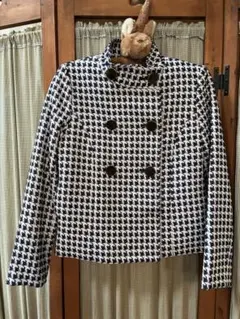 マカロン ハウンドトゥース柄 ジャケット S